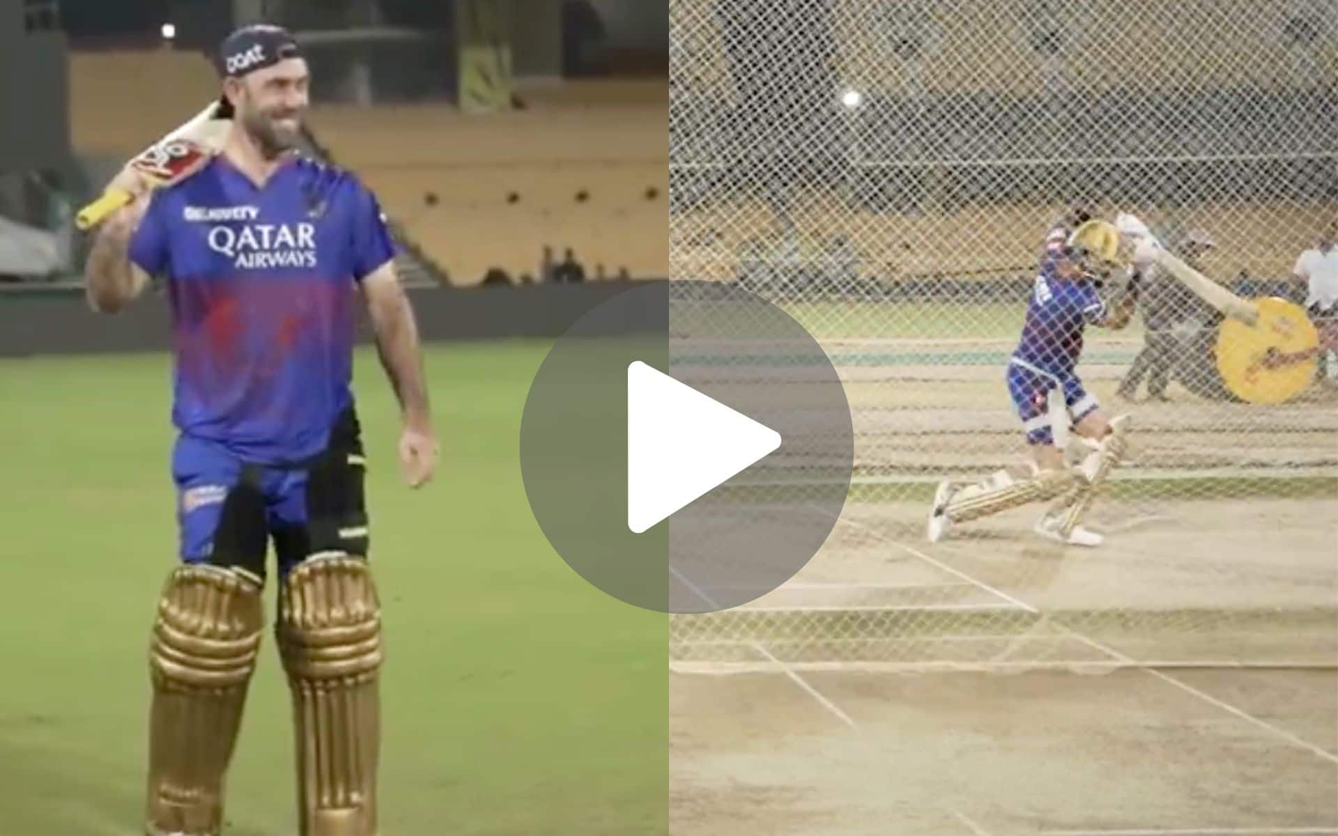 [Watch] Glenn Maxwell Brings Out His Inner-Kohli During RCB Nets Session Before IPL 2024